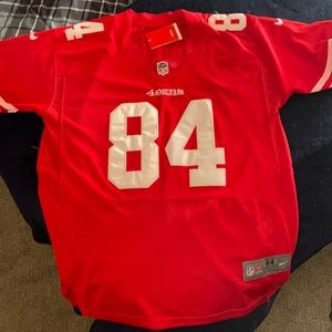 Randy Moss 49ers Elite Jersey (size 44, large)